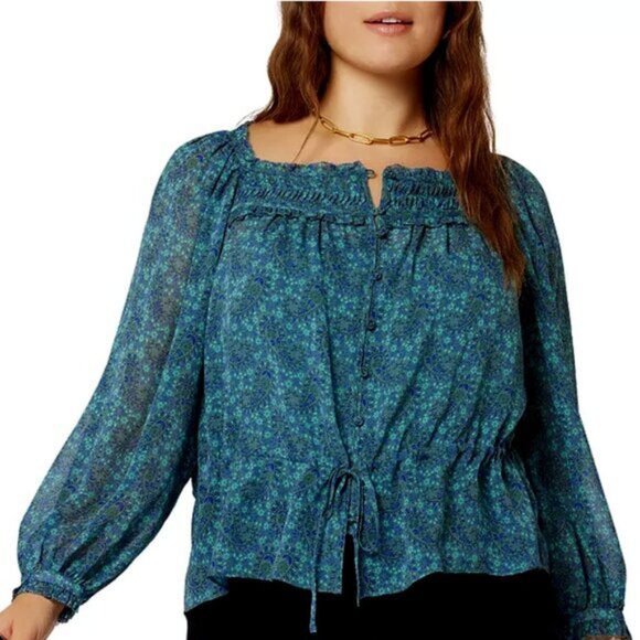 🌷Joie Plus Size 4X  Silk Paisley Print Blouse - Picture 1 of 7